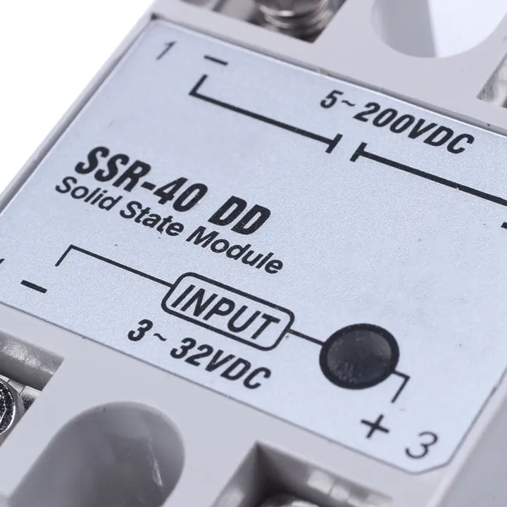 fasdaga%205X%20Single%20Phase%20Solid%20State%20Relay%20DC-DC%20SSR-40DD%2040A%20DC3-32V%20DC5-60V%20White+Silver%20-%20Image%202