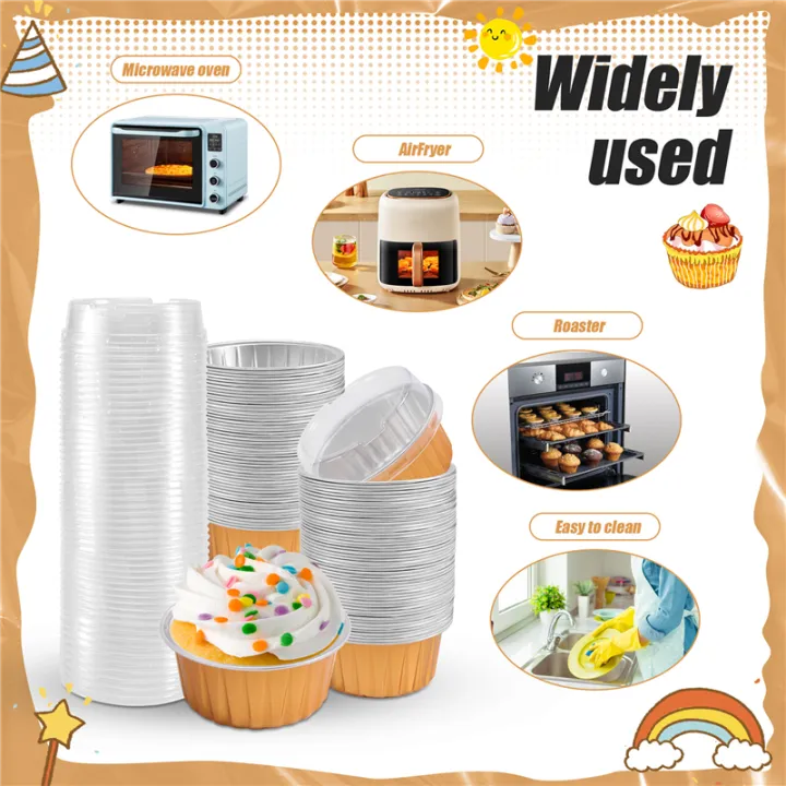 NAMUNY%20Dessert%20Cups%20with%20Lids,%2050%20Pack%20Gold%20Aluminum%20Foil%20Baking%20Cups%20Holders,%20Cupcake%20Bake%20Utility%20Ramekin%20Clear%20Pudding%20Cups%20-%20Image%206