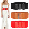 Female Ladies Buckle Wide Stretch Waistband Elastic Corset Waist Belt New. 