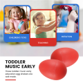 Kqueebee 1 Pair Plastic Percussion Musical Egg Maracas Shakers red. 