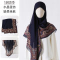Square scarf 130*130 high-end silk scarf silk tulle scarf shawl women's fashion long scarf wholesale thin scarf. 