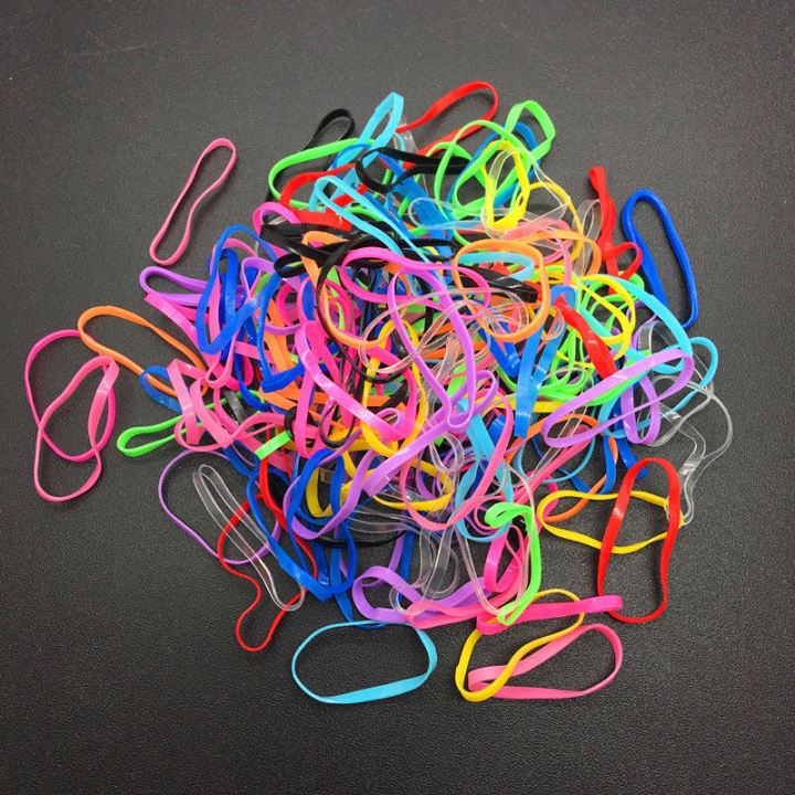 200PCS-Clear Ponytail Elastic Rubber Band Hair Ties Ropes Rings Chinese Rubber Band For Kids