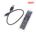 M.2 NVME Enclosure Supports PCIe /NGFF SATA /Dual Protocol SSD USB Type C 10Gbps M2 SSD Clear External Enclosure Hard Disk Box Guka. 