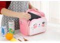 Wifu Cute Thermal Insulated Lunch Bags with Outer Zipper Pocket and Side Bottle Holder. 