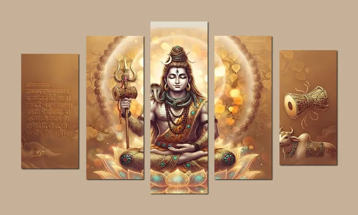 Lord%20Shiva%205-Piece%20Canvas%20Wall%20Art%20%E2%80%93%20Mahadev%20Spiritual%20&%20Religious%20Home%20Decor%20(5-Pcs%20set)%20-%20Image%202