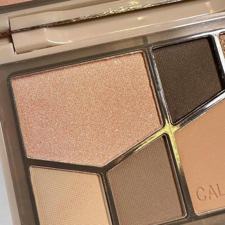 Callcallling Six Color Eyeshadow Palette Small Smoked Matte Shimmer Thin and Glittering Blush Repair Highlight Makeup Palette