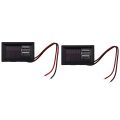 FORIDE 2X Red Led Digital Display Voltmeter Mini Voltage Meter Volt Tester Panel for Dc 12V Cars Usb 5V2a Output 12.6V Battery. 