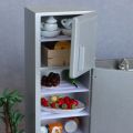 NAMUNY 1/12 Miniature Wooden Double Door Refrigerator Simulation Fridge Model for Doll House Decoration Silver. 