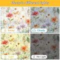 Decorative 45x200cm Decorative Window Film PVC Floral Stained Glass Window Sticker Removable Static Cling Privacy Sticker Bathroom. 