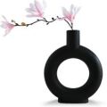 Donut Vase Black 4inch. 