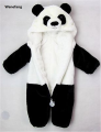 Wenefang 0-36months Newborn Baby Keep Warm Winter Jumpsuit Overall Panda Animal Hot Selling Hooded Romper Infant Boy And Girl Hallowe Cosplay Pajamas. 