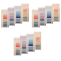 2400 Pcs Sticky Index Tabs, 4 Sheets Morandi Strip Index Tabs, Writable Page Sticky Notes with Ruler for Page Marking. 