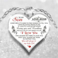 To My Daughter I Love U Mom/Dad Heart Pendant Necklace Jewellery Gift. 