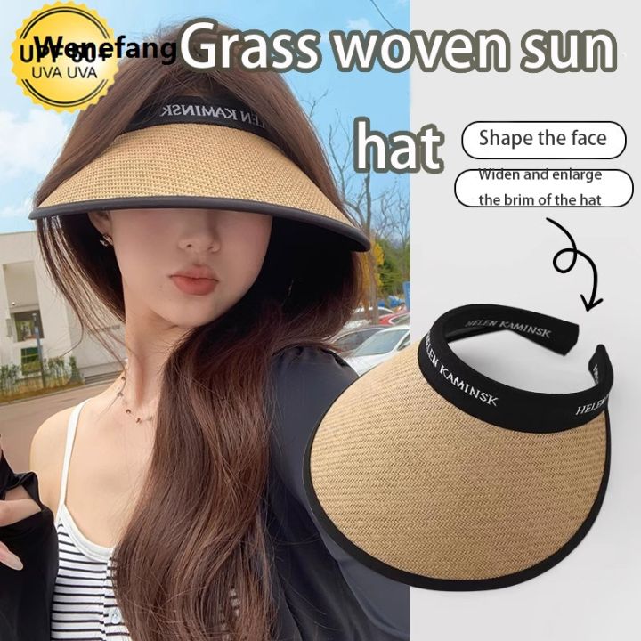 Wenefang%202025%20New%20Design%20Ladies%20Sun%20Hat%20with%20UPF%2050+%20UV%20Protection%20Large%20Brim%20Profesional%20Black%20Lining%20Empty%20Top%20Summer%20Hat%20for%20Riding%20Running%20Hiking%20-%20Image%202