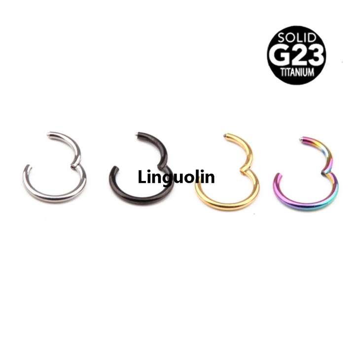 Linguolin%20Luxury%20%E3%80%90New%20Trend%E3%80%91UOTOP%201PC%206/8/10mm%20G23%20Titanium%20Hinged%20Segment%20Indian%20Nose%20Rings%20Hoop%20and%20Studs%2016G%20Septum%20Clicker%20Piercing%20Clip%20Body%20Jewelry%20-%20Image%206