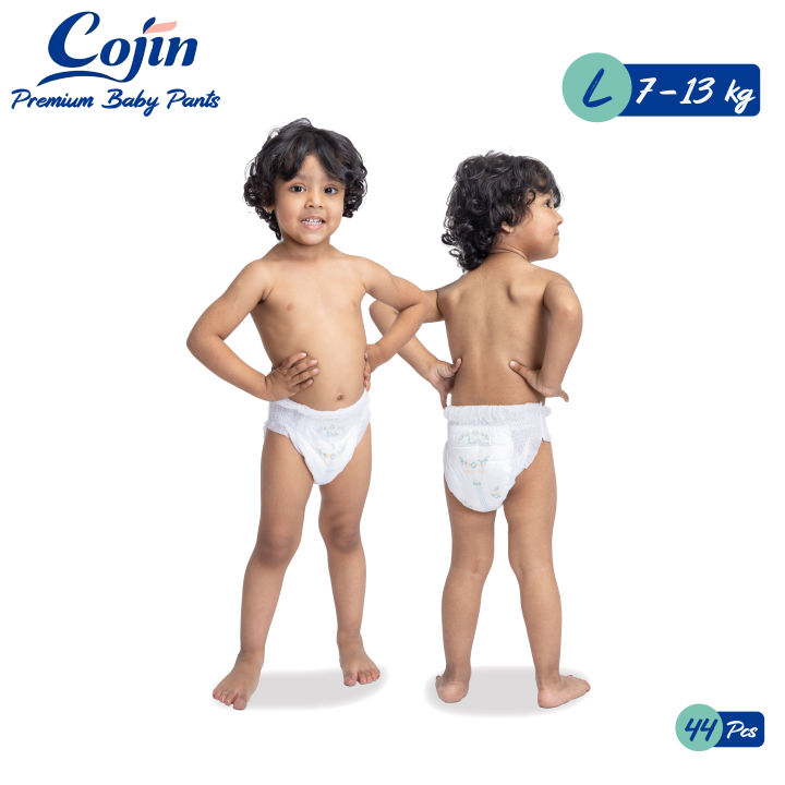 Cojin Premium Baby Diapers Large - Pack of 44 ( 9-14 kg) Set of 2