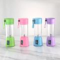 6 Blades USB Rechargeable Portable Electric Fruit Juicer Smoothie Blender-380Ml. 