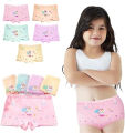 4 Pcs Baby Girls Pure Cotton Soft Boxer Briefs Panties (2-3 Years) (Print May Vary). 