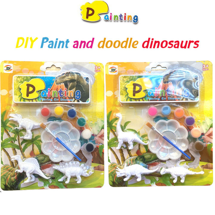 3Pcs%20Diy%20Painted%20Graffiti%20Dinosaur%20Children's%20Science%20and%20Educational%20Toy%20for%20Kids%20Drawing%20Toys%20Coloring%203D%20Jungle%20Animal%20Model%20-%20Image%205