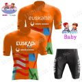 NEW ARRIVAL 2023 Kids Cycling Jersey Euskaltel Euskadi Team Set Boys Girls Cycling Clothing Children Road Bike Suit. 