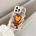 Uonevic S X 7 12 11 for iPhoU Soft Phone Case Fit Iron Man TP Cartoon 2025 Marvel Gru ne 15 14 13 Pro Max XR X8 Plus SE Silicone Case. 