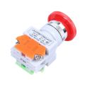 ARELENE 5X Red Mushroom Cap 1NO 1NC DPST Emergency Stop Push Button Switch AC 660V 10A. 