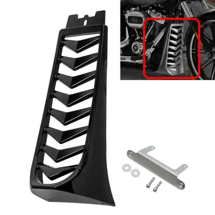 Motorcycle Gloss Black Front Chin Spoiler Lower Radiator Cover For ...