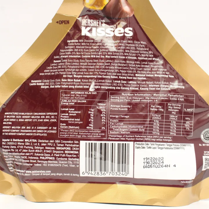 Hershey's%20Creamy%20Milk%20Chocolate%20Kisses%20146gm%20-%20Image%204