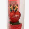 Red Color Butterfly Heart Bouquet Gift Box. 