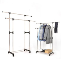 Double Pole Hanger Clothes Stand and Coat Rack. 