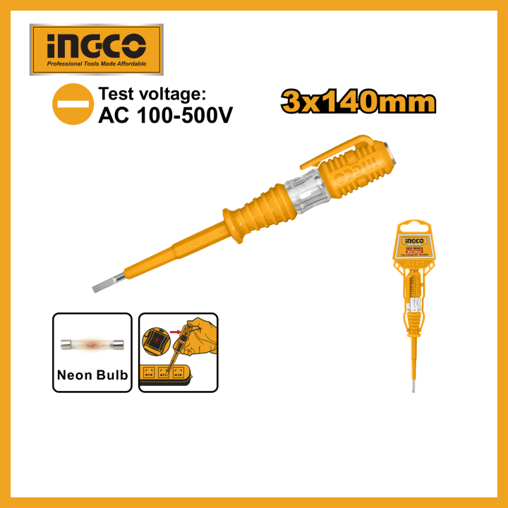 INGCO 3x140mm Test Pencil HSDT1408