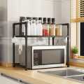 Single Microwave Ovenrack Adjustable Standing Countertop Condiment Oven Shelf Kitchen Accessorie. 