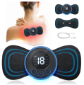 Wireless EMS Body Massager Machine for Pain Relief | 8 Modes & 19 Intensity Levels | Mini Butterfly Massager for Neck, Back, Legs & Shoulder | Portable Vibration Therapy Device. 