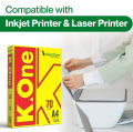 K One A4 Size paper | Photocopy paper a4 | Printing Paper | a4 size paper bundle 500 sheets | KOne a4 paper (70 GSM). 