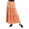 Brown Cotton Plain Long Skirt For Women. 