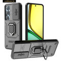 Lereach For Realme C65 4G Mobile Phone Case TPU+PC Hard Ring Car Ring Bracket Shockproof Back Cover Camera Protection. 