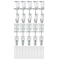 Home Organization Solution - 10 Pcs Picture Hangers with Adjustable J Hooks for Hanging Mirrors. 