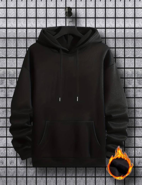 New Warm Fleece  Drawstring Hoodie For Men and Women