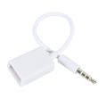 3.5mm Male AUX Audio Plug Jack To USB 2.0 Female Converter Cable Cord Car MP3. 
