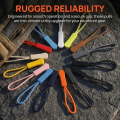 150 Pcs Durable 15 Colors Zipper Pulls Strong Polyester Cord Lock Mechanism Zip Clip Buckle Slider Cord Rope Puller for Bag. 
