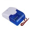 JAERBEE Mini Wired Strobe Warning Siren Dc 12V Sound Alarm Flashing Light Sound Siren Horn Home Security Alarm System 115Db Blue. 