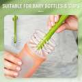 4 Piece Cleaning Cactus Baby Brush Set, Long Handle Water Bottle Cleaner, Home Use Cups and Straws. 