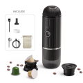 Portable Italian Espresso Machine 2-in-1 Capsule Powder Fast Charge. 
