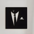 Masculine Man In Suit Portrait Wall Art Decor. 