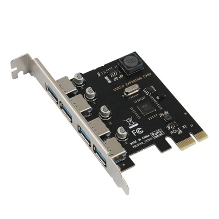 JAERBEE%204%20Port%20USB%203.0%20PCI-E%20Expansion%20Card%20PCI%20Express%20PCIe%20USB%203.0%20HUB%20Adapter%204-Port%20USB3.0%20Controller%20USB3.0%20PCIe%20-%20Image%202