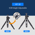 Jmary MT-30 Multifunctional Mini Tripod & Selfie Stick – 360° Rotation, Adjustable Height (21.5-30cm), Portable for Cameras, Smartphones, Vlogging & Live Streaming. 