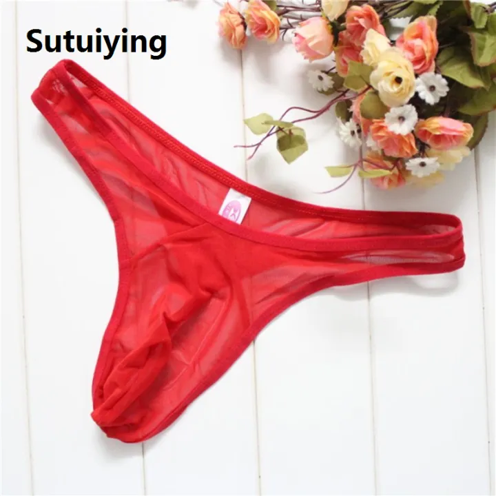 Sutuiying%20Men's%20G-Strings%20Transparent%20Thong%20Ultra-thin%20Mesh%20Low%20Waist%20Seductive%20Summer%20Underwear%20Male%20Underwear%20T-shirts%20-%20Image%203