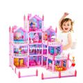 Princess Doll Assembly Castle Toy Set Doll House Model Dream Big Villa House Children Birthday Gift. 