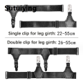 Sutuiying Women Punk Goth PU Leather Elastic Garter Leg Thigh Ring Clothing Accessory Leg Suspender Stockings Garters XINYAN. 