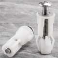 NAMUNY Toilet Seat Screws and Toilet Lid Screws Stainless Steel Top Fixing Hinges Screws, for Toilet Seat Replacement Parts. 